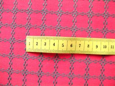 WESTFALENSTOFFE Webstoff Handarbeitsstoff 100% BW rot m. Stickerei 1,29 m + Rest