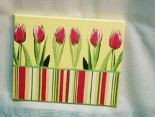 selbstgestaltetes Bild "Tulpen" 24x30cm-Serviettentechnik-Handarbeit
