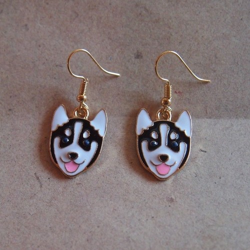 Ohrringe husky hund neu - ohrringe,
