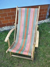 Liegestuhl DDR Holz Campingstuhl Gartenstuhl als Deko Nr. 3 sn92