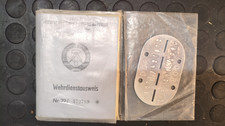 Scheunenfund alter Wehrdienstausweis 1974 DDR NVA original mit Hundemarke