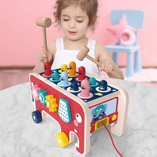 Montessori klopfspiel aus holz - montessori,
