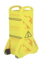 Rubbermaid Mobile Absperrung 16 Elemente H1000xB600 xT350 mm gelb PE Länge 4m