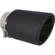 Universal Edelstahl Auspuffblende Endrohr schräg | 150 x 90 mm | CARBON