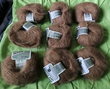 Mohair ,80 %, 20 % Polyacryl, 9 X 25 g , Strickwolle, Strickgarn, Hellbraun 