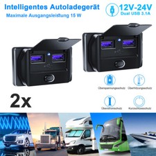 2Stk USB Steckdose 12V/24V QC