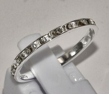 Sterling Silber 925 Ring filigran schmal dezent zierlich feminin mit Zirkonias
