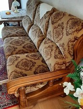 Couchgarnitur mehrteilig mit Couchtisch/Onyxsteinplatte