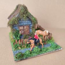 Safari Minis Modellpferde Modellbau-Haus Miniatur Szene Unikat