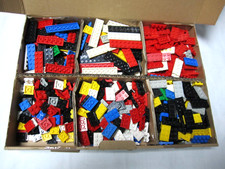 LEGO Stein fl. - 60er / 70er Jahre ?? - Konvolut über 0,85 kg. (incl. Karton) !!