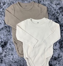 2 x H&M organic cotton Body Gr. 68 langarm Bio Baumwolle wie Neu