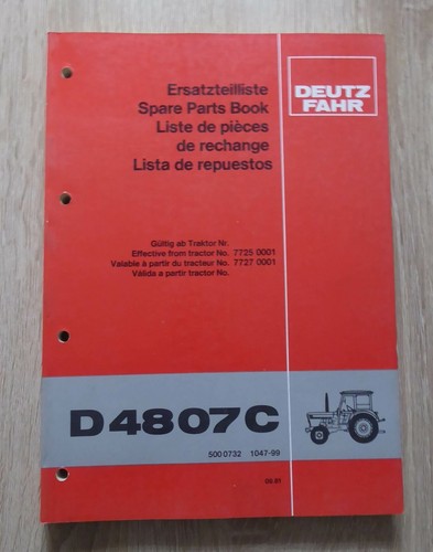 Deutz fahr schlepper d4807c - deutz,