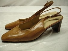 Aalleder Slingbacks braun 39,5 Liz Claiborne Fischleder Aal Leder Pumps EXOTIQUE