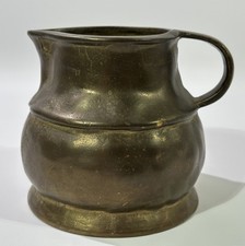 Vintage massiver Messing Krug Bronziert 1,8 Kg schwer Retro Bauernhaus Deko HLF2