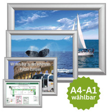 Showdown® ALU Klapprahmen Anzeigetafel A4 A3 A2 A1 Wechselrahmen Plakatrahmen