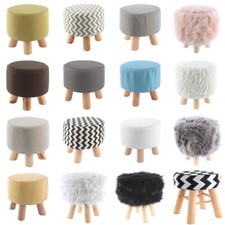 Pouf Puff Fußhocker Rund Sitz Hocker Polsterhocker Sitzhocker Badhocker