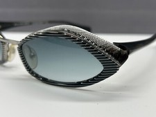 Alain Mikli Sonnenbrille Herren Damen schwarz oval Eckig A0227 90er NP:488€