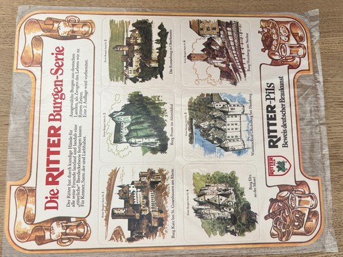 Ritter pils bierdeckel bogen - 6,
