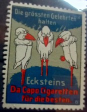 Werbemarke Eckstein Da Capo Zigaretten Tabak