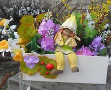 Holzkiste  Kantenhocker gelb