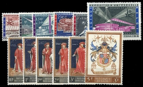 1958 belgien 1094 u - 1958,, 1094-99