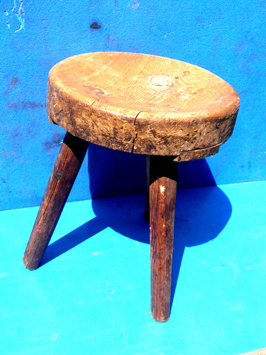 Antik holz schemel - antik, hocker