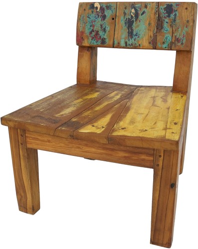 Stuhl aus recyceltem teakholz - aus,