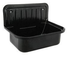 Stahl Ausgussbecken schwarz