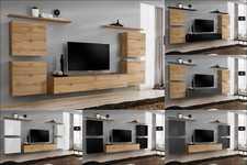 Anbauwand Wohnwand Wohnzimmer Schrankwand SWITCH IV Wotan Hochglanz Push - Click