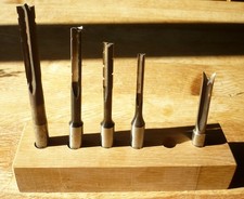 4 Langlochbohrer 6, 8 , 10, 13 mm + 1 Schlitzfräser 10 mm