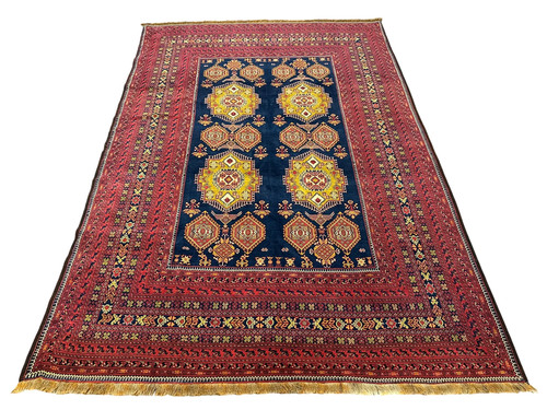 Handgeknüpfter afghan artdeco - handgeknüpfter,