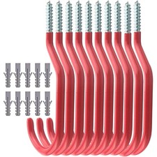 10er Pack Rote Fahrradhaken -