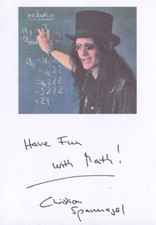 CHRISTIAN SPANNAGEL - Autogramm orig. - Professor Informatik, Mathe - Gothic RAR