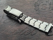 17mm Vintage Stahl Band mit Geraden Enden Damen  ( Genietet / Rivited )