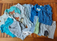 Babykleidung GR 56 PAKET 16 Teile,  Strampler Bodies Hosen Kapuzenjake TOP