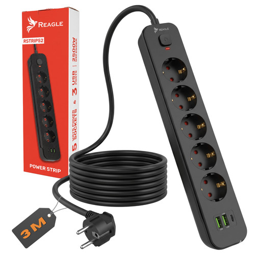 Reagle steckdosenleiste fach - steckdosenleiste, 5-fach