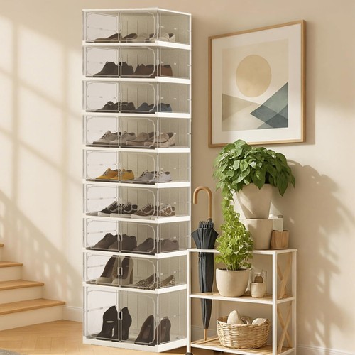 Schuhboxen stapelbar box - 9x,