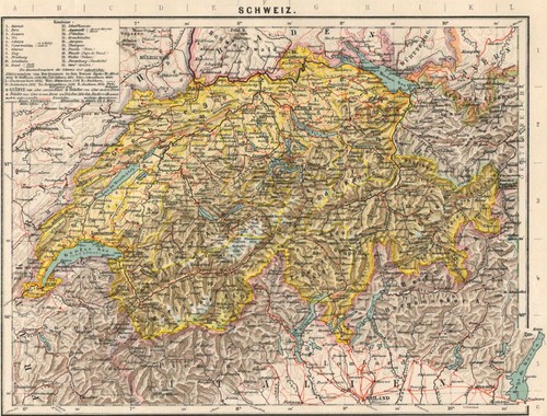 Landkarte schweiz maßstab 1 - landkarte., schweiz.
