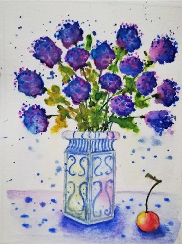 Lila blumen einer - blumen,