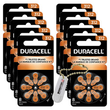 Duracell Größe 312 Activair PR41 Hörgeräte-batterien (80 Pack) +Batterie Halter