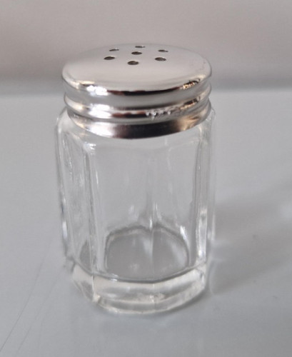 Salzstreuer glas mit 925er - salzstreuer,