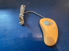 Alte Vintage Microsoft Intelli Trackball Computer Maus - Gelb