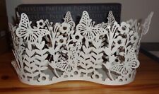 Partylite Duftwachsglashalter Jagende Schmetterlinge P92983 Metall weiß NEU OVP