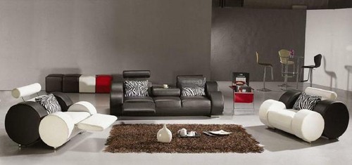 Ledersofa leder couch garnitur - leder,