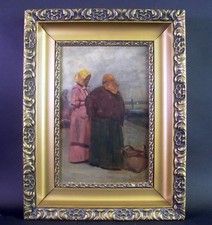 -älteres Ölgemälde au Holz