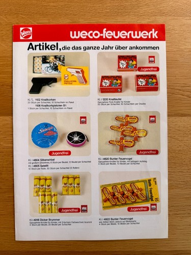 Alter weco feuerwerk prospekt - alter,