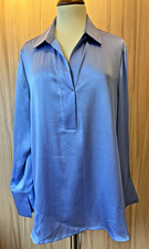 COMMA Bluse Gr. 44 100 % Seide Hemd Shirt langarm Flieder NEU