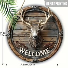 Rundes Wandbild Hirschgeweih