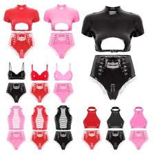 DE Frauen Lack Leder Outfit
