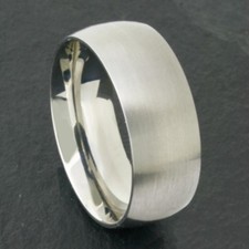 Edelstahl Ring Bandring breiter schlichter Freundschaftsring Damen Herren 9 mm